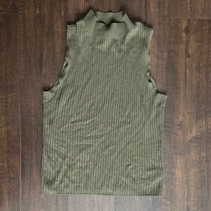 Bar III Olive Ribbed Tank Top.   #A10